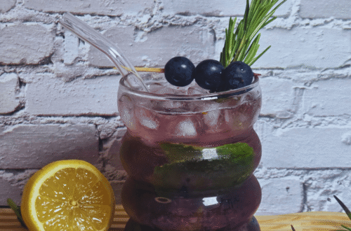 Blueberry and Mint Smash Mocktail