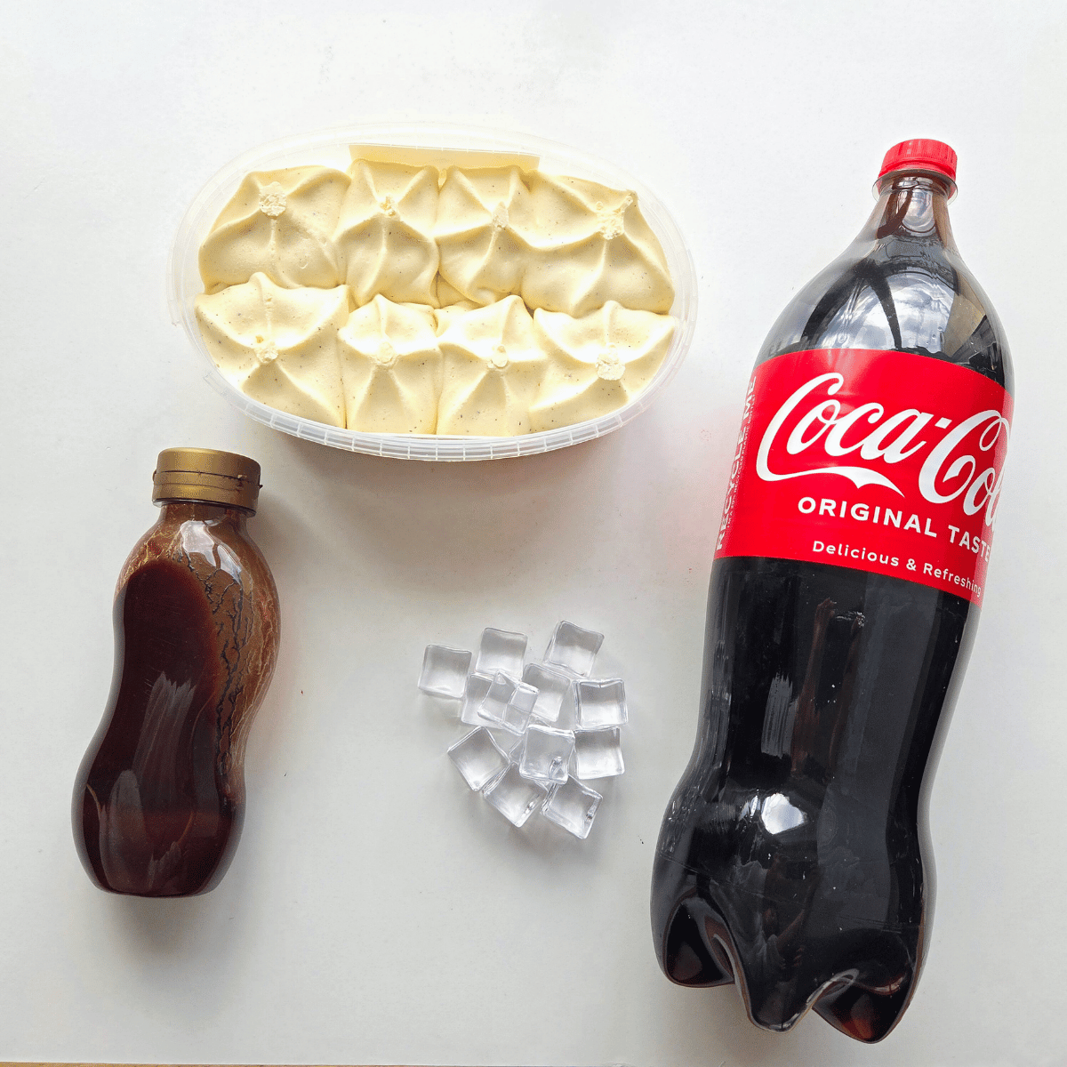 Ingredients for Coke Float