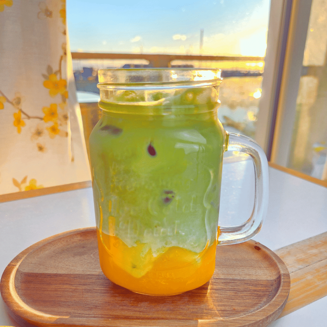 Mango Matcha latte