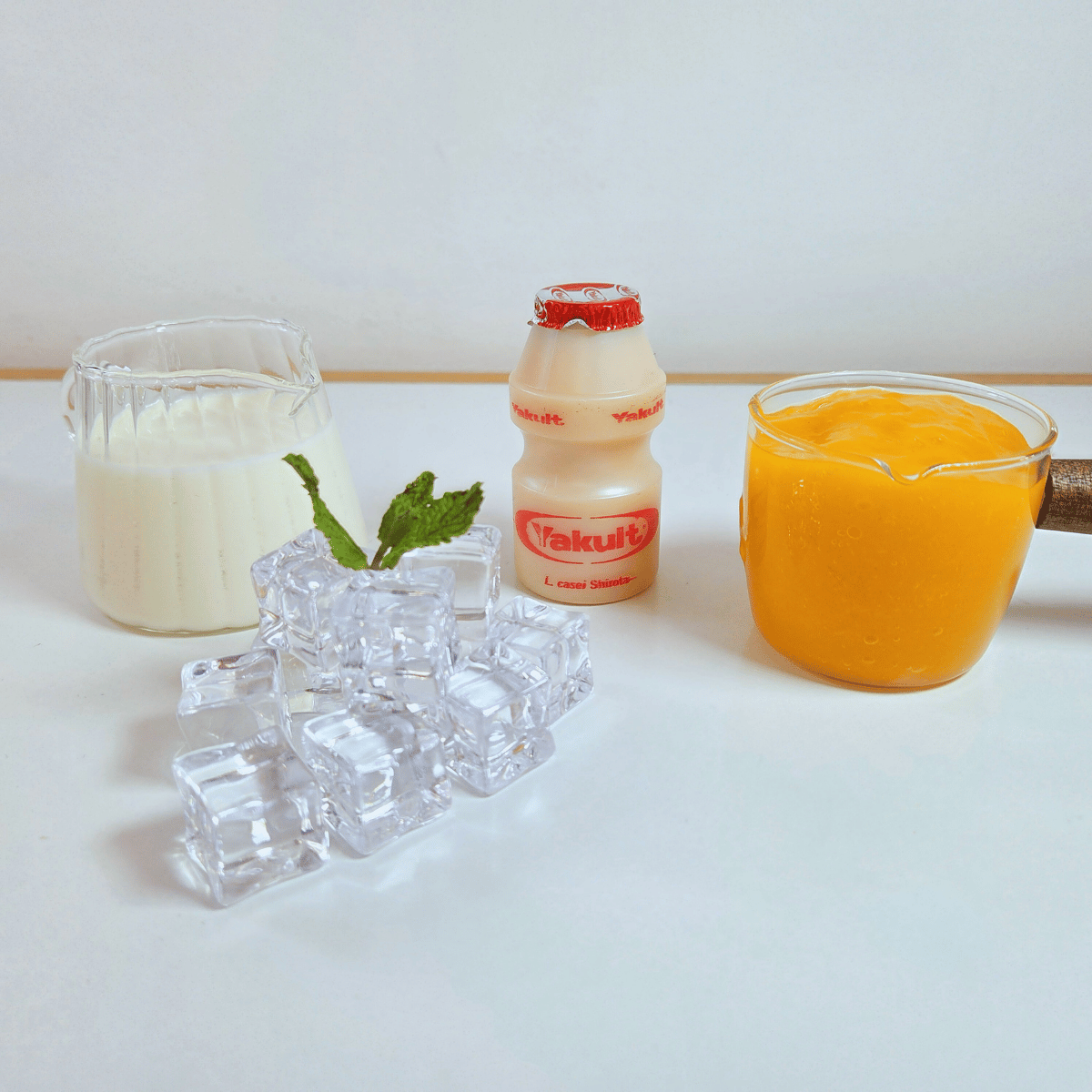 Ingredients for Mango Yakult Drink