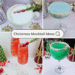 Four different christmas mocktails
