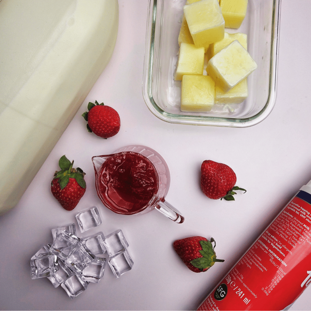 Ingredients for Strawberries and Cream