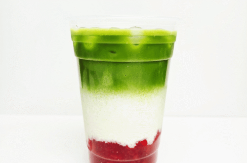 Iced Strawberry Matcha Latte